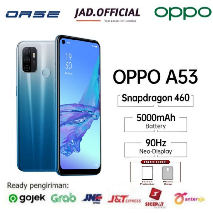 OPPO A53 RAM 4/64 GB GARANSI RESMI OPPO INDONESIA - Biru