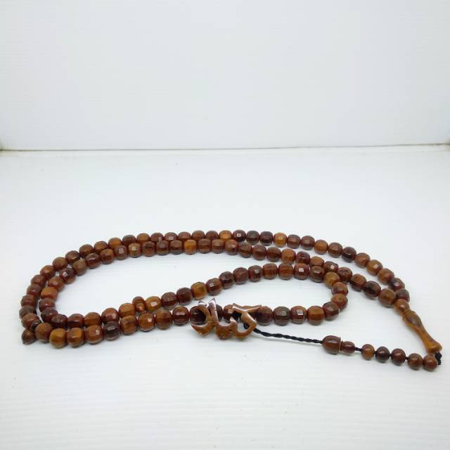 Tasbih kaukah bulat cutting 8,5 huruf timbul arab