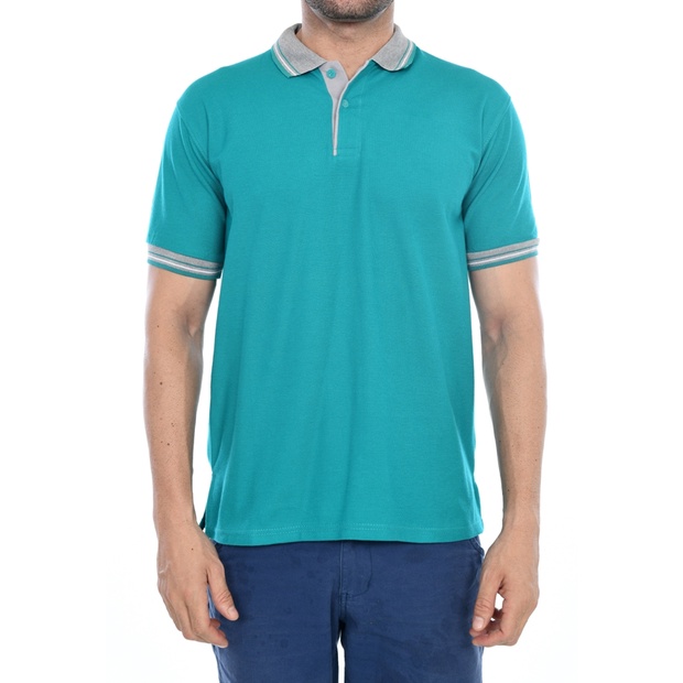 Kaos kerah UK XXL / kaos polo / polos lakoste / polo shirt-Tosca tua Kerah Abu