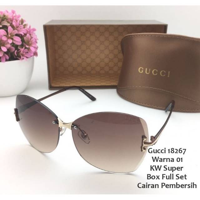 Sunglasses Kacamata Hitam Wanita Gucci 18267 Super Premium Elegan Mewah Import