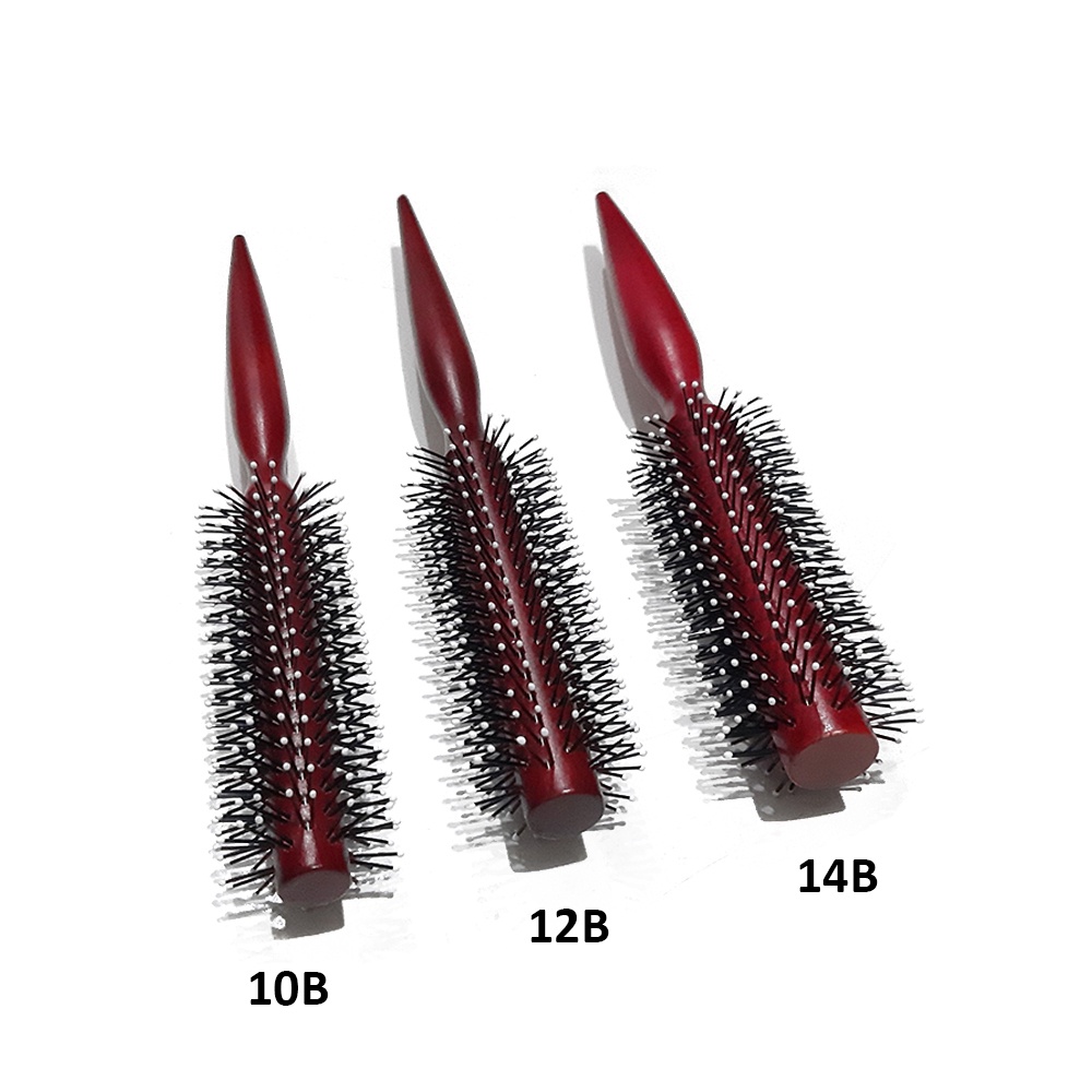 Sisir Bulat Wood Comb Gagang Kayu Polos
