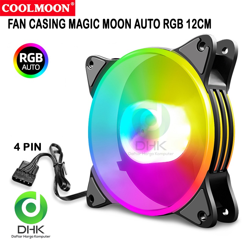 fan casing magic moon 12cm AUTO RGB silent cooler fan casing COOLMOON