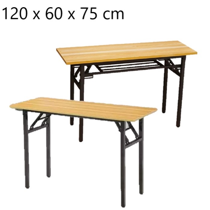 TaffHOME Meja Kayu Belajar Laptop Lipat Foldable Desk 120x60CM - DN03 - Wooden