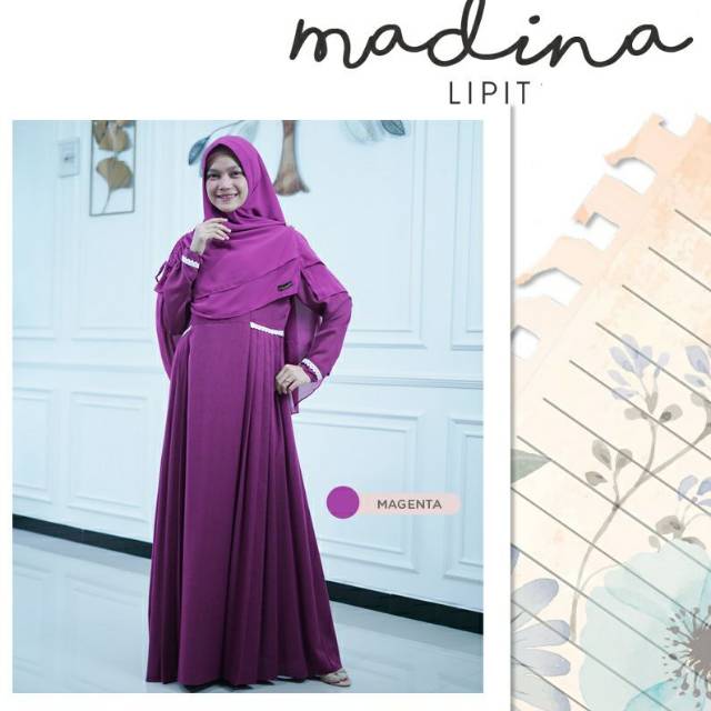 Gamis Madina lipit by Sekar Arum