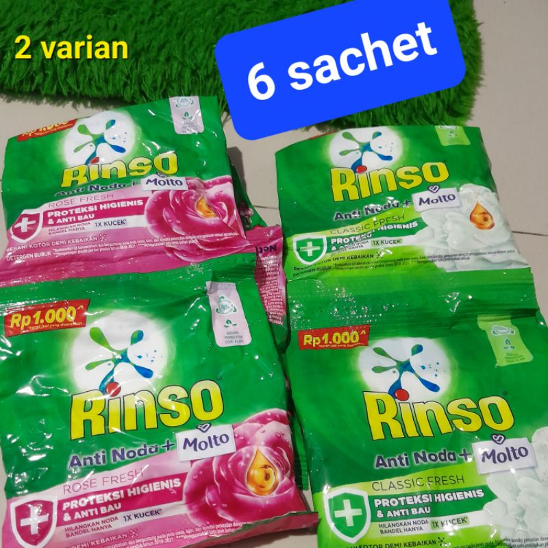 RINSO DETERGEN BUBUK SACHET  40 GRAM 6 SACHET