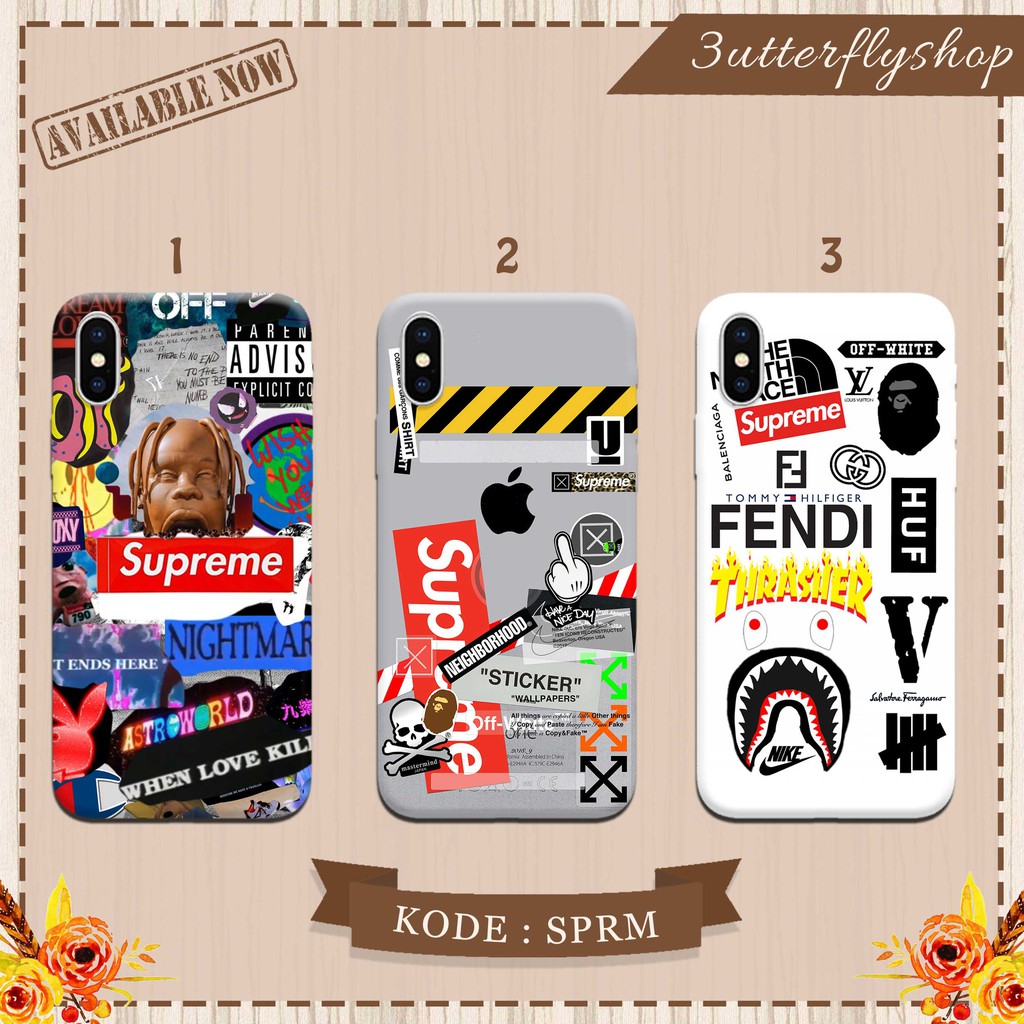 Supre casing case HP xiaomi samsung iphone oppo vivo realme redmi asus meizu