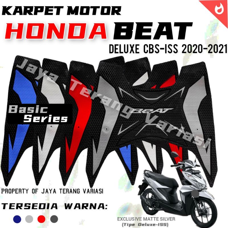 Karpet Karet Speda Sepeda Motor Beat Fi 2020 2021 CBS ISS Delux Anti Selip Non Slip ACS038 NusaHelm