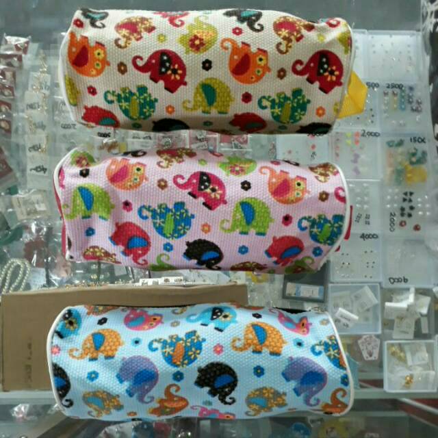 

Kotak pensil/tempat pensil tabung kain canvas lucu murah