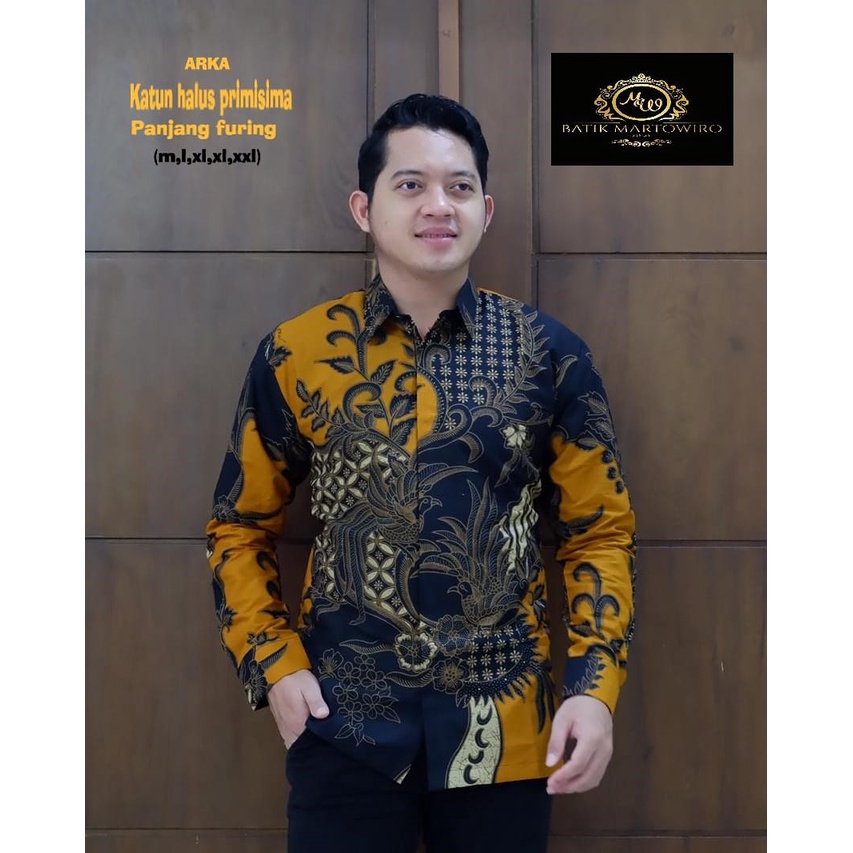 ARKA KUNING Atasan Baju Kemeja Batik Lengan Panjang Premium Ekslusif Seragam MARTOWIRO BATIK Perwira Florist  Wulu Gading Dewa wangsa Prastowo Proboseto kuning Rajaswa Jayanegara Mahesa Joglo ungu Suket Segoro mahkota