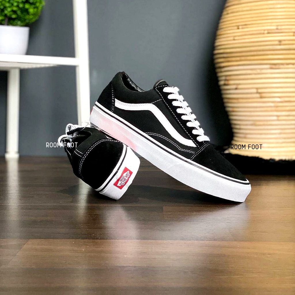 Sepatu Old skool OG Black White / Sepatu Oldskool OG Hitam Putih