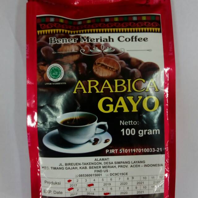 

KOPI ARABICA GAYO 100gr