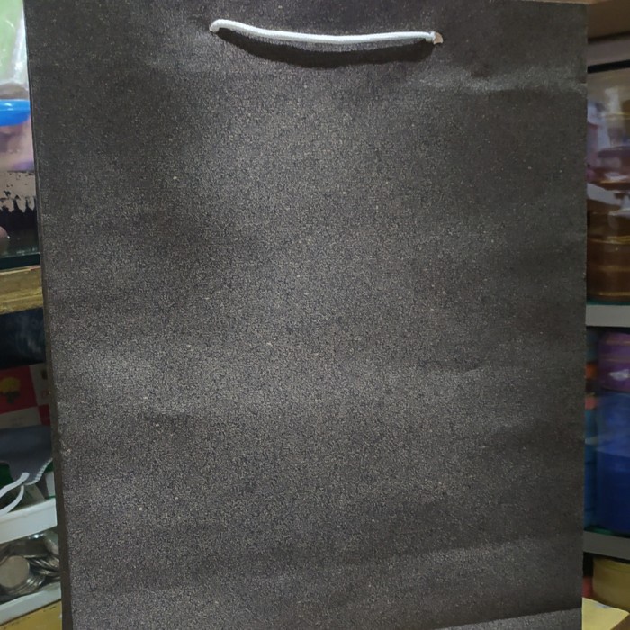 

✨ BISA COD ✨ paper bag shoping bag xl hitam isi 12pcs