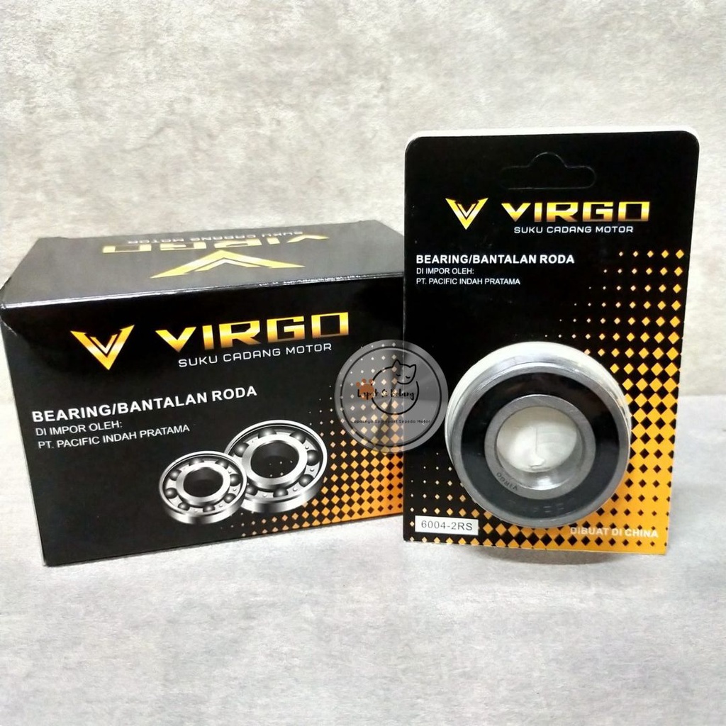 LAHER 6004-2RS MURAH (HARGA UNTUK PER BOX ISI 10 PCS) BEARING 6004-2RS BANTALAN RODA 6004-2RS VIRGO