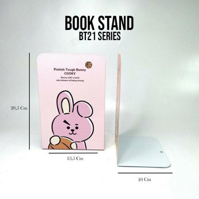 

[PROMO KEI36] Book Stand / Penyangga Buku / Sandaran Buku BT21 Bahan Besi dapat 2pcs Diskon Promo