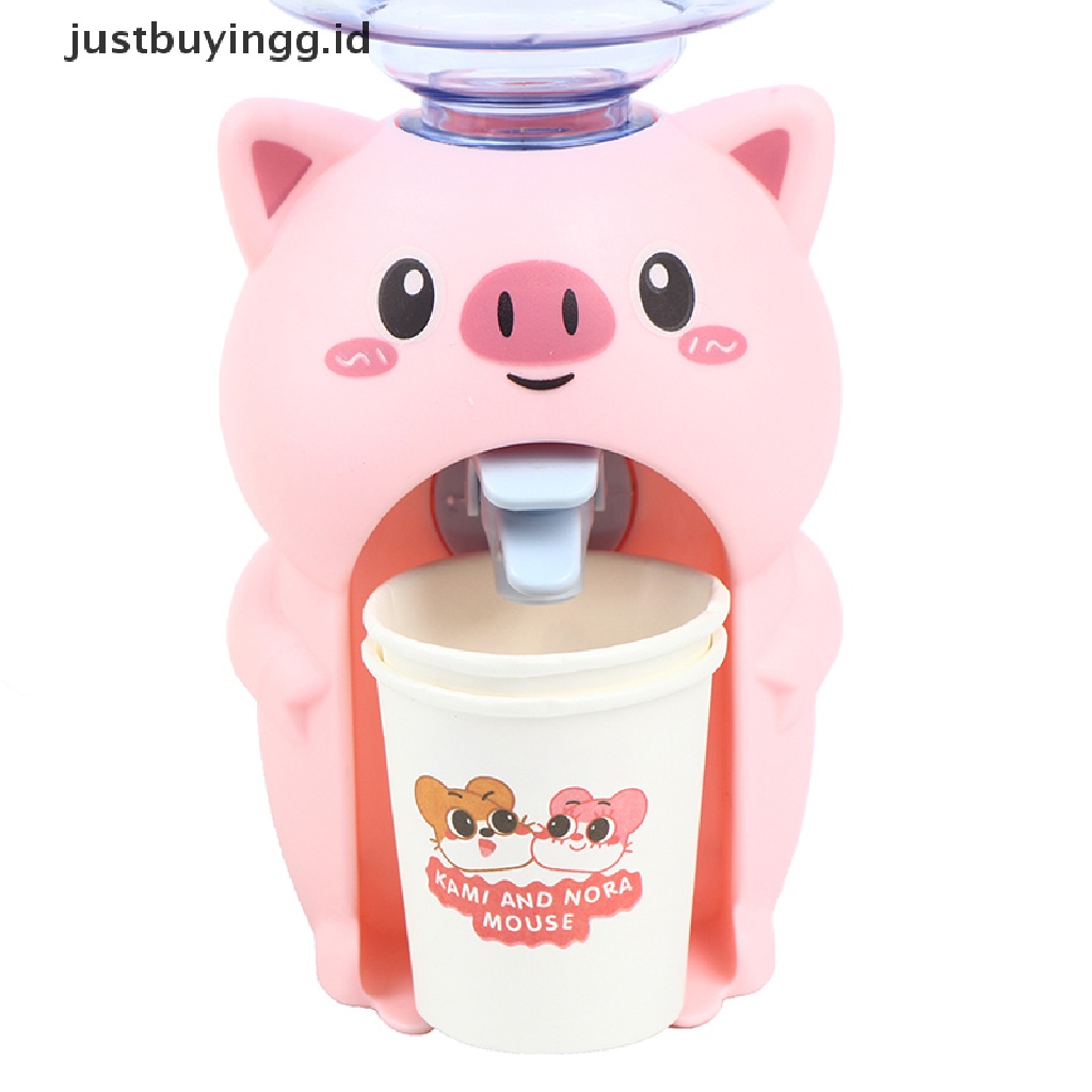 Justbuyingg.Id 1pc Mainan Dispenser Air Minum Mini Motif Kartun Ukuran 8x23cm Untuk Anak Bermain Peran