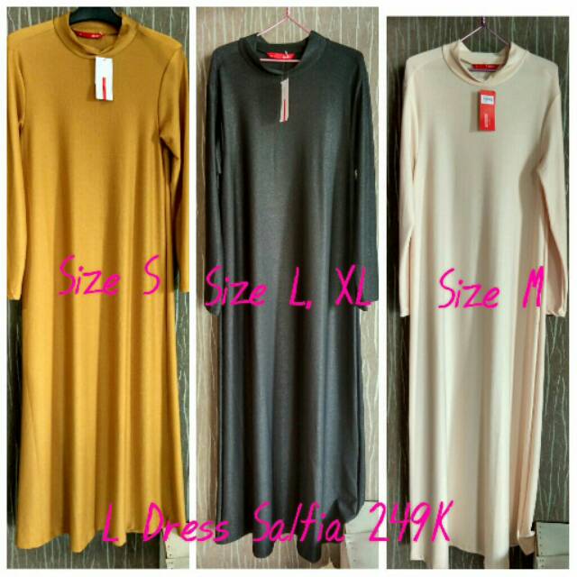 L Dress Salfia by Dauky GRATIS Jilbab (dauky atau elzatta) random yaa
