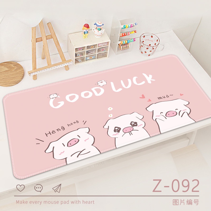 Mouse Pad Ukuran Besar Tebal Motif Kartun Warna Pink