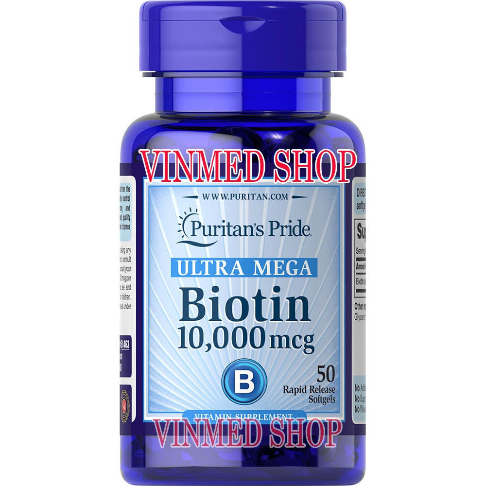 Biotin Puritans Pride 10.000mcg isi 50 softgel