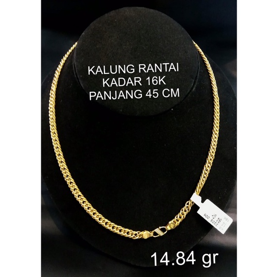 KALUNG WANITA DEWASA MODEL RANTAI PRES KADAR 700/16K