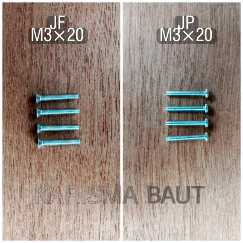 Baut JP M3 x 20 ( baut JP 3x20 ) / Baut JF M3 x 20 ( baut JF 3x20 )