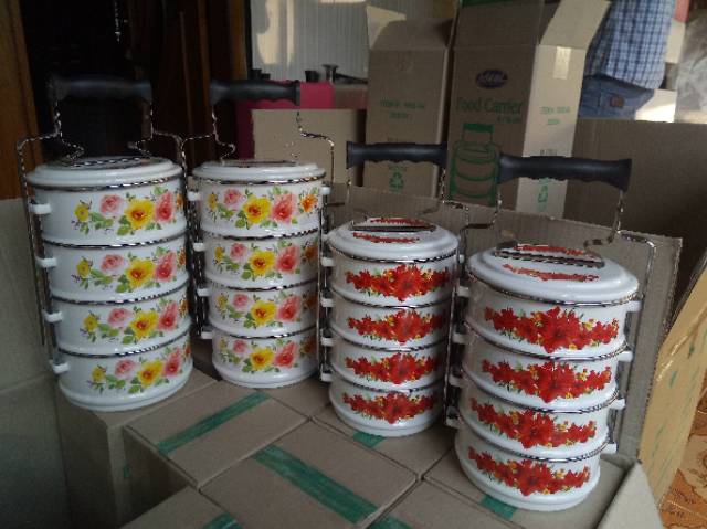 Rantang IDEAL motif iluna food carrier size 16