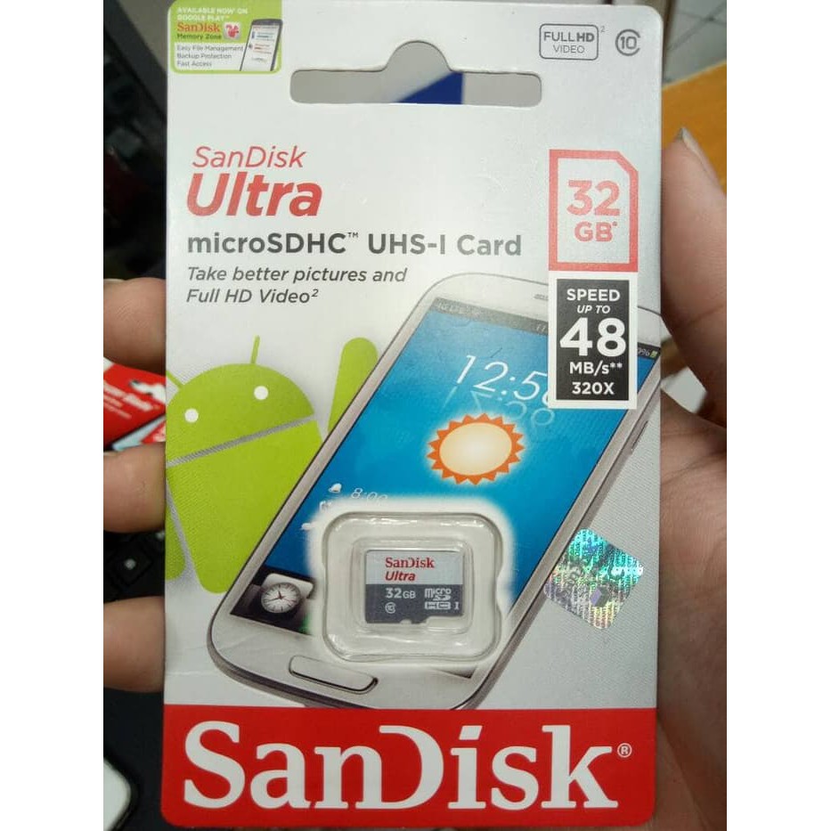 MEMORY CARD MMC 32GB SANDISK CLASS 10 SPEED 48 MB S ORIGINAL terlaris