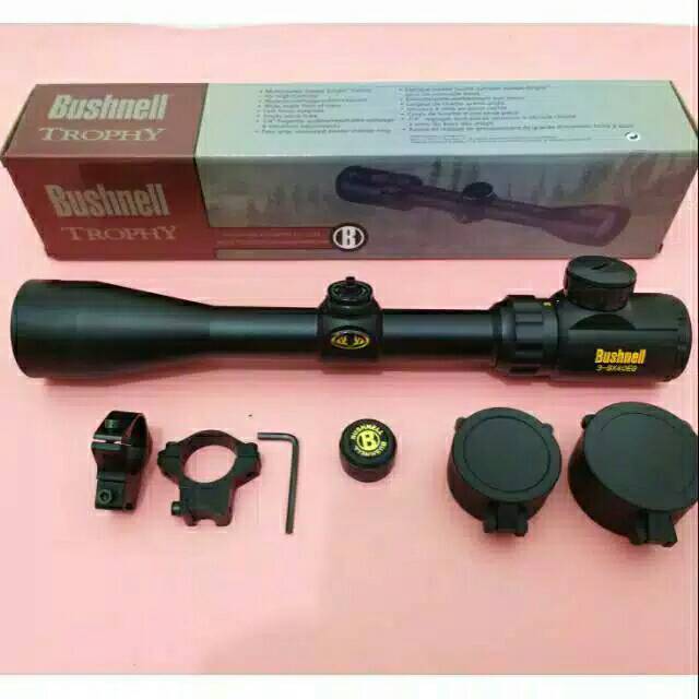 Teropong Teleskop Bushnell Trophy merah 3-9x40EG