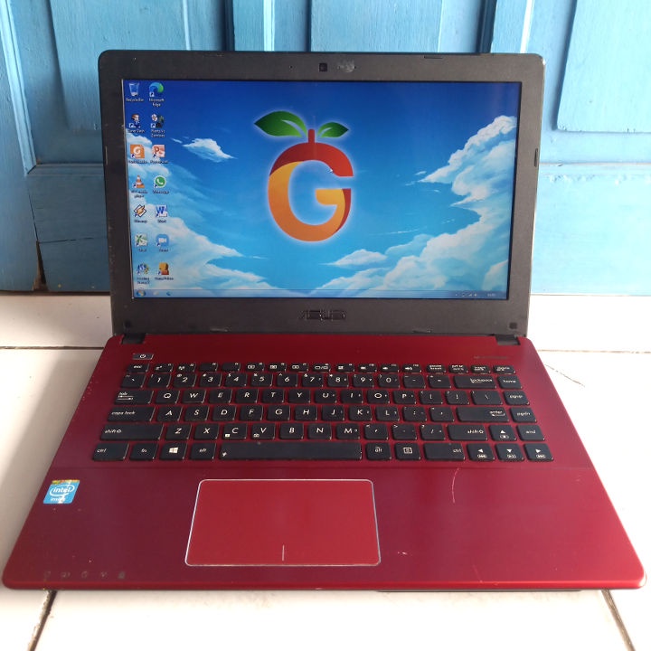 Asus A450C Warna Merah Slim Tipis HDD 500GB Intel Celeron 1007U RAM 2GB  Laptop Second Bekas HDMI