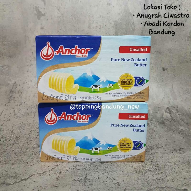 

anchor unsalted butter 227gram