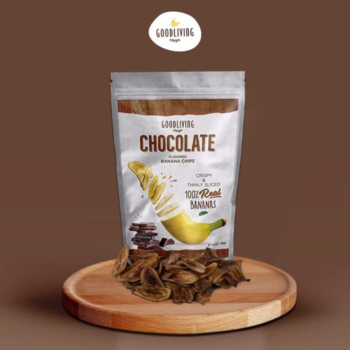 

Keripik Pisang Good Living Banana Chips Chocolate 55 gr