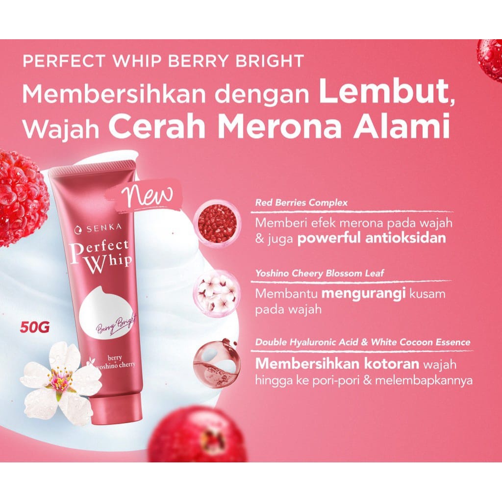 Senka Perfect Whip Berry Bright 50gr