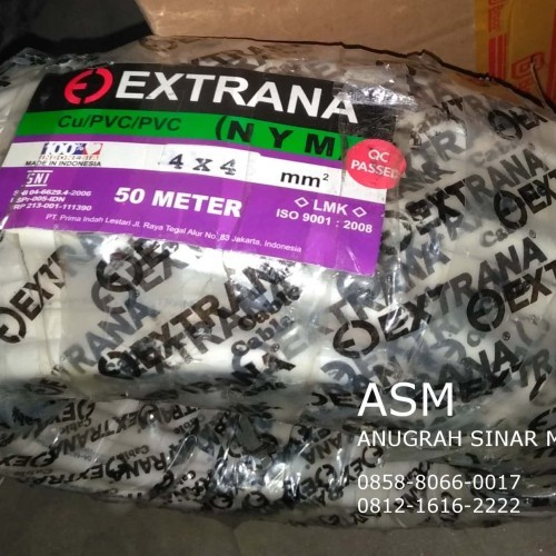 Kabel Listrik NYM 4x4mm 50M EXTRANA | EXTRANA Kabel NYM | SNI