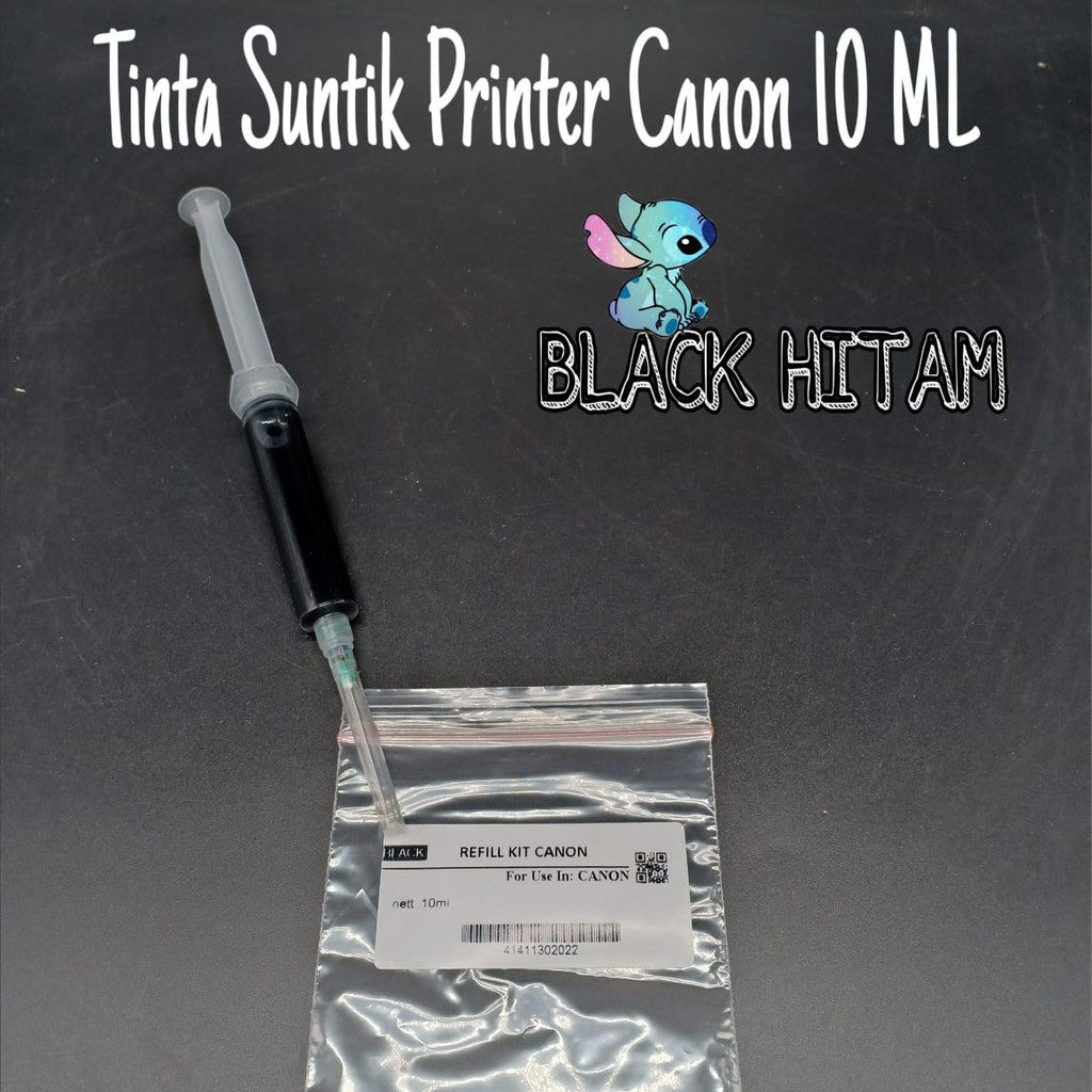 Refiil Kit Tinta Suntik Printer CANON 10 ML BLACK