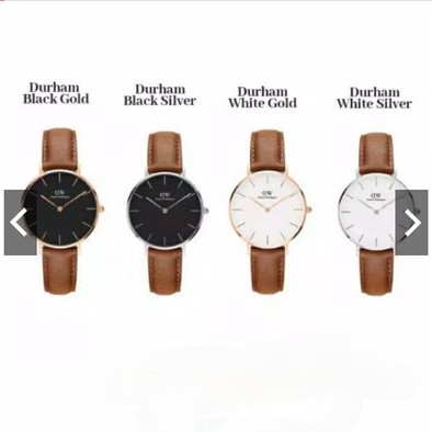 [BW] ✅COD JAM TANGAN MAHASISWA DW KULIT KUALITAS PREMIUM FREE BOX DAN PAPERBAGS DIAMETER 3.2CM|| JAM TANGAN FASHION WANITA