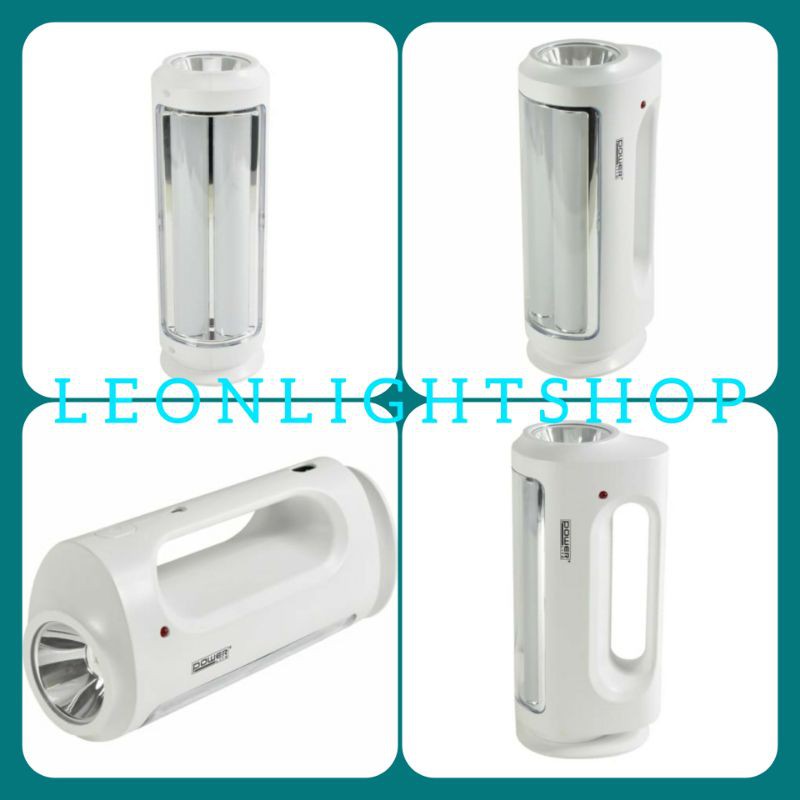 POWERLITE LAMPU DARURAT+SENTER RECHARGEABLE 1W/EMERGENCY LAMP SPOTLIGHT/LAMPU LENTERA/LAMPU KAMPING