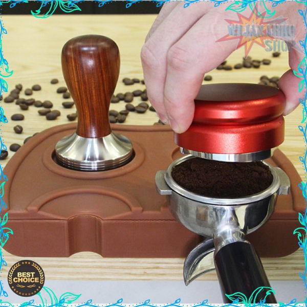 BAYCHER Silicone Holder Mat Tamper Kopi Espresso Barista LB4148 Black PRT11 Grab Medan