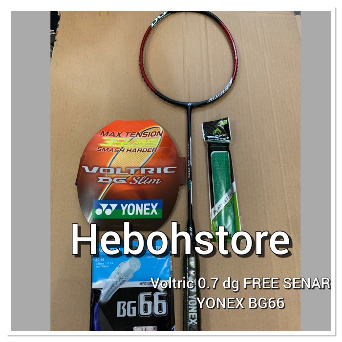 Raket badminton YONEX VOLTRIC 0.7DG SLIM+BONUS SENAR YONEX BG66 ORI