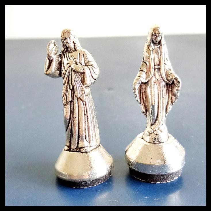 Robagin Aa75 Patung Bunda Maria Yesus Perak Aksesoris Mobil, Souvenir - Bunda Maria