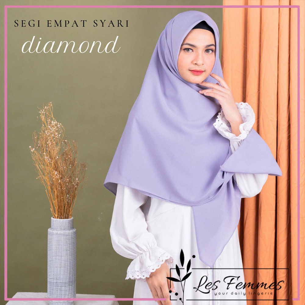 Hijab muslimah segi empat diamond syari