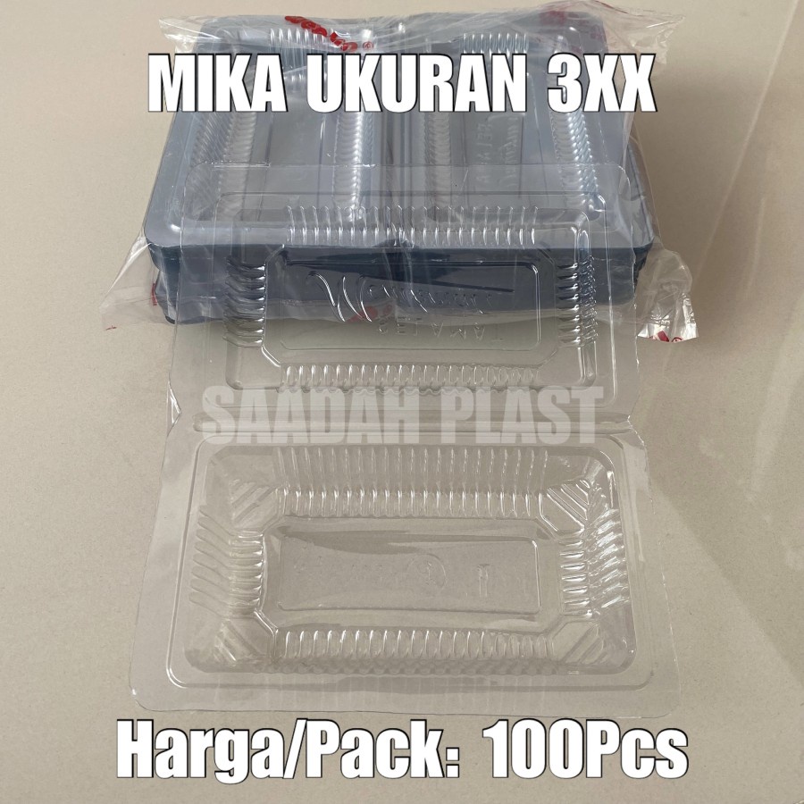 (ISI 100) MIKA 3XX / TRAY PLASTIK KEMASAN KUE MAKANAN UKURAN 3 3A 3XC 3B