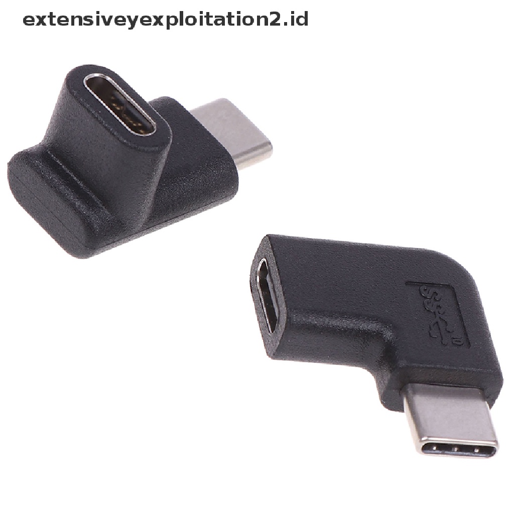 Id Adaptor Konverter USB 3.1 Tipe C Male Ke Female Sudut Kanan 90 Derajat