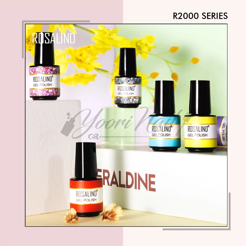 Mini Rosalind R2000 series gel polish 7ml neon glitter kutek gel nail art