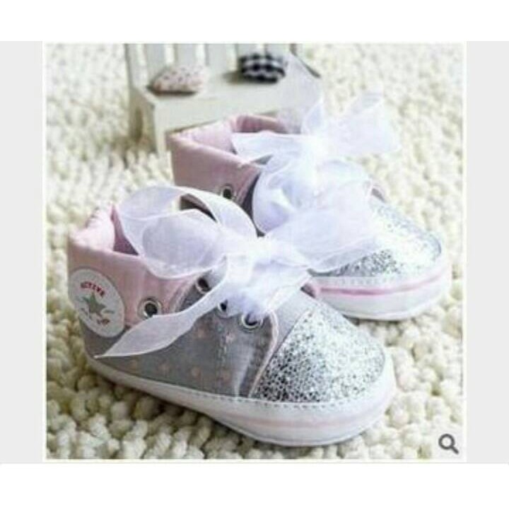 promo Sepatu Prewalker Converse Glitter Silver murah kualitas bagus