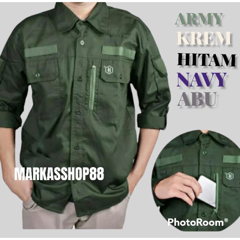 kemeja tactical hexagon army / kemeja lapangan / hexagon / army / kemeja kerja