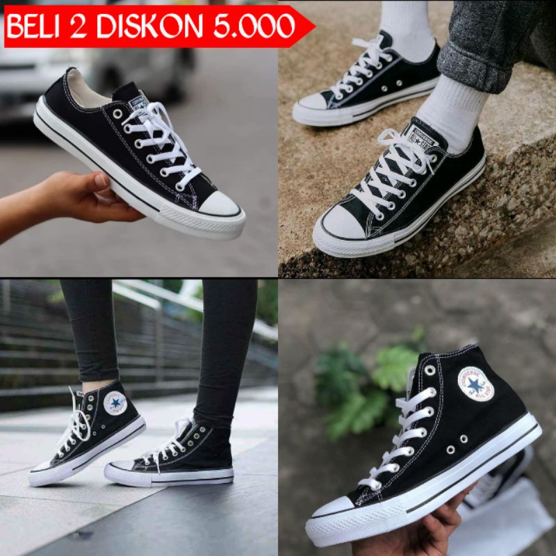 PROMO SEPATU CONVERSE CEWEK COWOK KEKINIAN|SEPATU SEKOLAH ALL STAR HITAM PUTIH|SEPATU KULIAH TERBARU