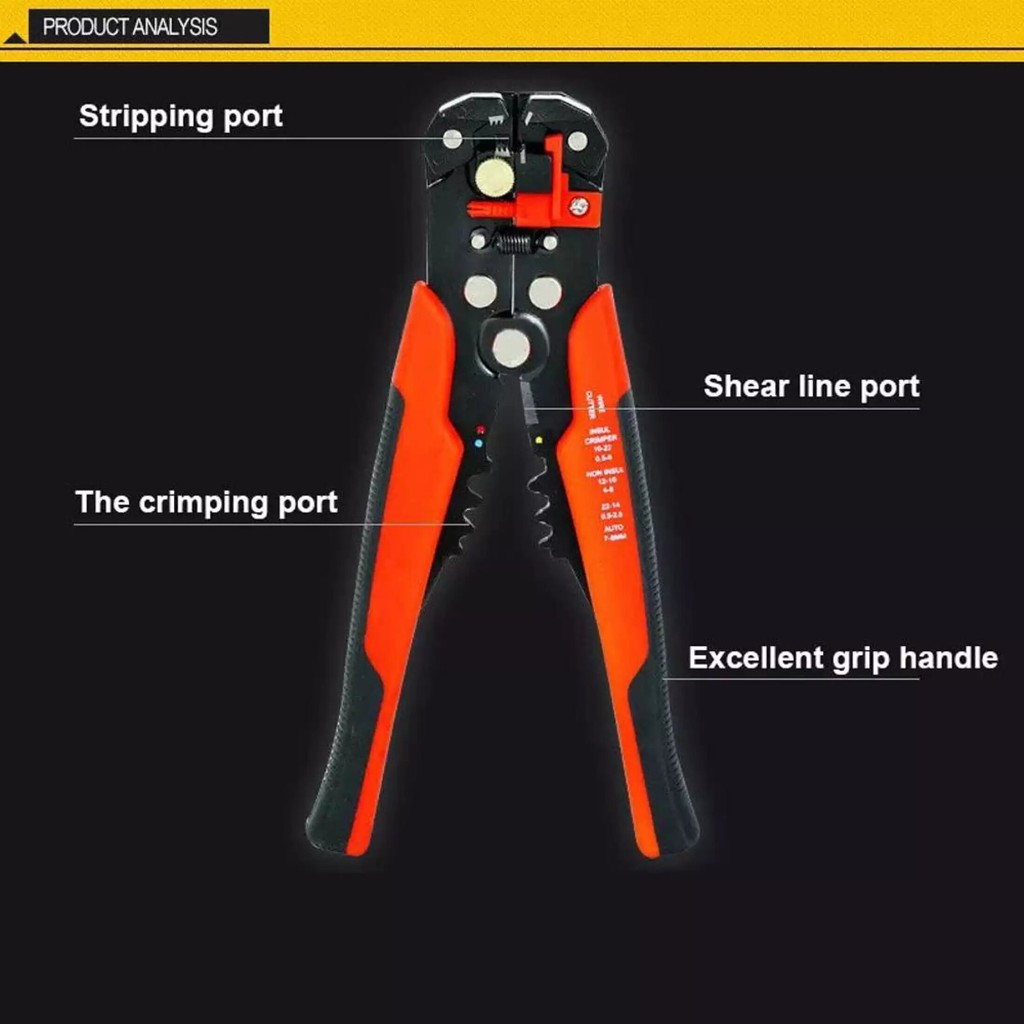 Automatic Wire Stripper Crimper Wire Pengupas Kulit Kabel  Pembuka Pemotong Tang Potong Tang Pengupas dan Pemotong Kabel - Cable Strippers