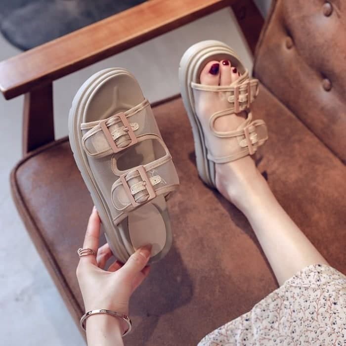 AGI0399 Sandal wanita import model flat shoes terbaru termurah kekinian cod jakarta