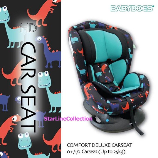 BabyDoes X Happy Dino LCS 899 / Blue / Red / Zebra / Car Seat / Kursi Mobil Bayi & Anak