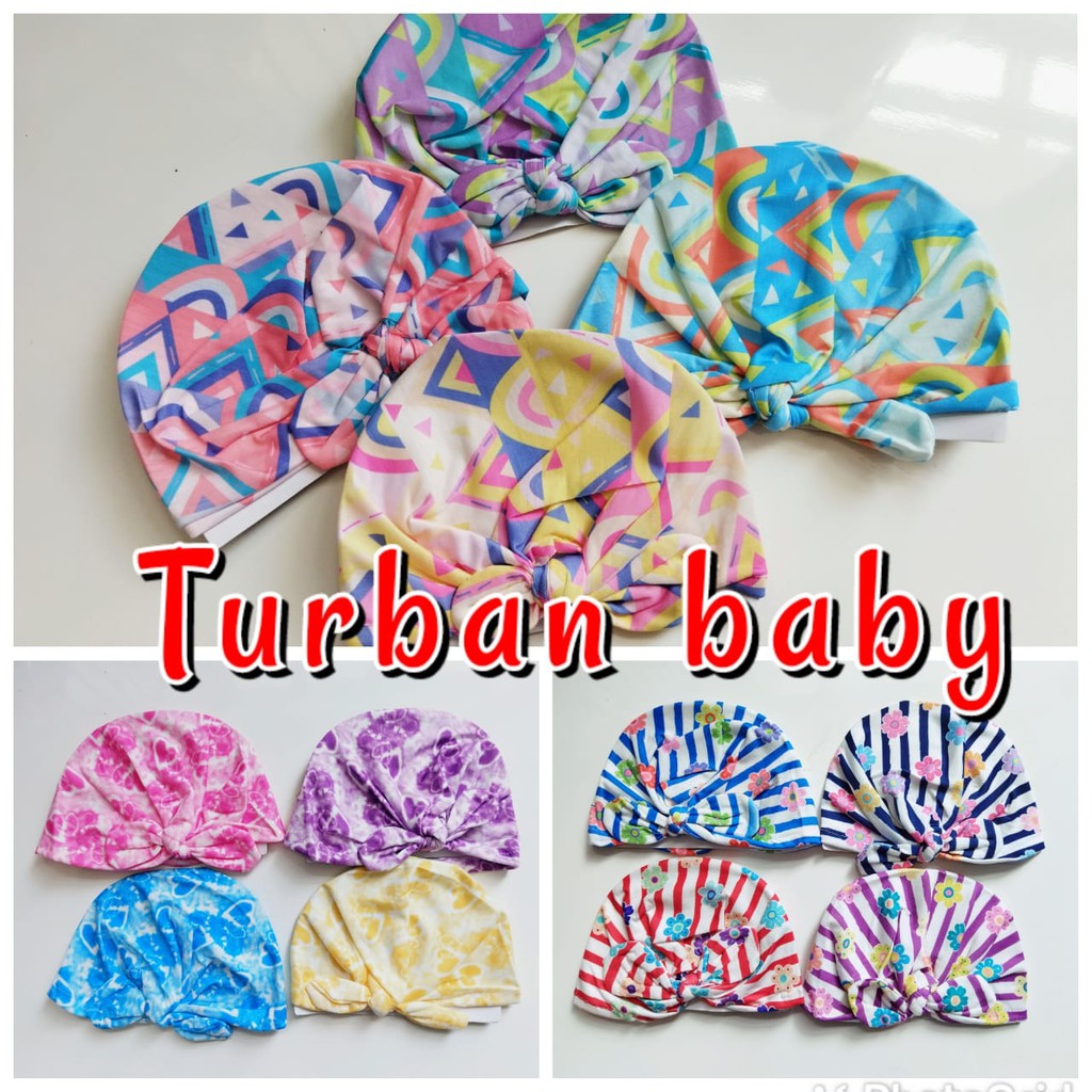 Turban Bayi Import Elastis MOTIF Cerah