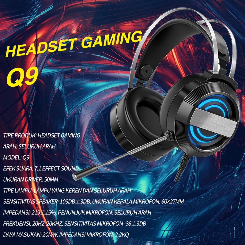 Headset komputer/headset bass/headset gaming profesional/headset warna-warni/headset kabel antarmuka USB/headset dengan mikrofon